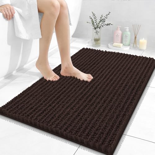 OLANLY Bathroom Rugs 36x24, Thick Soft Absorbent Chenille Bath Rugs