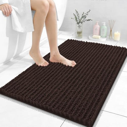 OLANLY Bathroom Rugs 36x24, Thick Soft Absorbent Chenille Bath Rugs