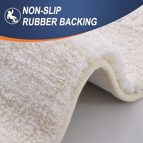 OLANLY Micorfiber Bathroom Rug Set 2 Piece, 30"x20"+U-Shaped 24"x20"