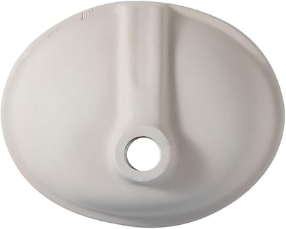 16.5"x13.4" Oval Shape Small Undermount Bathroom Vessel Sink, Ceramic White Vanity Top Sink with Overflow