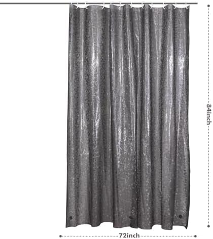 Bostofy Waterproof Shower Curtain Liner EVA 8G - Rust-Proof Hooks, Heavy-Duty Magnets - Enhance Your Bathroom with Durability and Elegance, 72L x 84H Inches