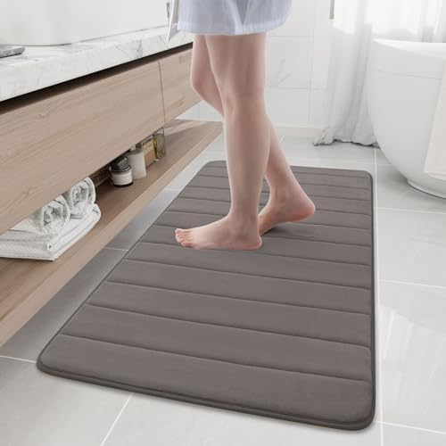 Buganda Memory Foam Bath Mat 47 x 24, Ultra Soft Absorbent Bathroom Rugs