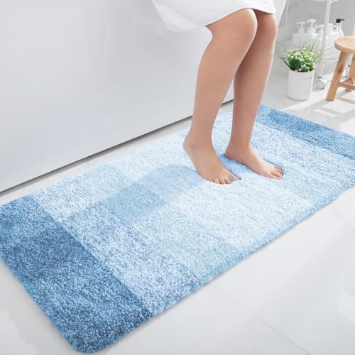 OLANLY Bathroom Runner Rug 47x24, Extra Soft Absorbent Microfiber Bath Rugs