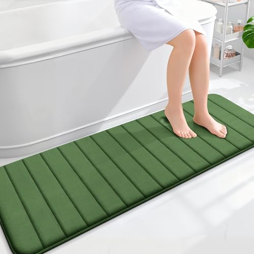 OLANLY Memory Foam Long Bathroom Rugs Runner 59x20, Super Soft Absorbent