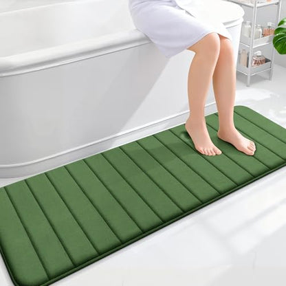 OLANLY Memory Foam Long Bathroom Rugs Runner 59x20, Super Soft Absorbent