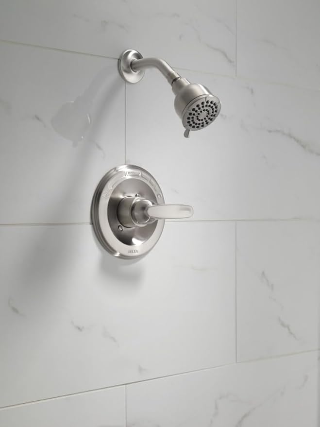 Delta Faucet Foundations 13 Series Single-Function Shower Trim Kit with Single-Spray Shower Head, Chrome BT1321 (Valve Not Included