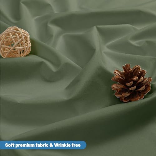 1 Pack Water-Repellent Fabric Shower Curtain Liner, 72x72 SageGreen