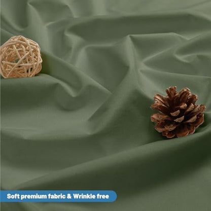 1 Pack Water-Repellent Fabric Shower Curtain Liner, 72x72 SageGreen