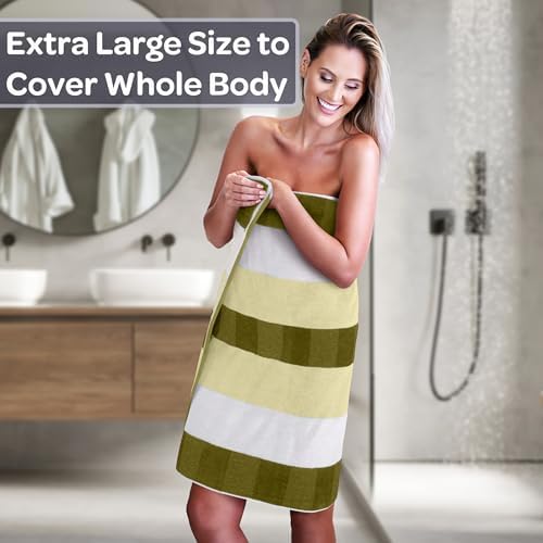 Lavish Home Bathroom Towels Set, Bathroom Accessories, Green, Set of 6