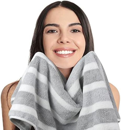 KinHwa Gray Hand Towels for Bathroom, Microfiber, 16x30 Inch, 4 Pack