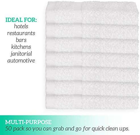 GREEN LIFESTYLE Washcloth 13x13 Scratch Free Texture Super Soft Highly Absorbent Ideal for Hotel, Restaurant, Bars, Automotive (Pack of 300)