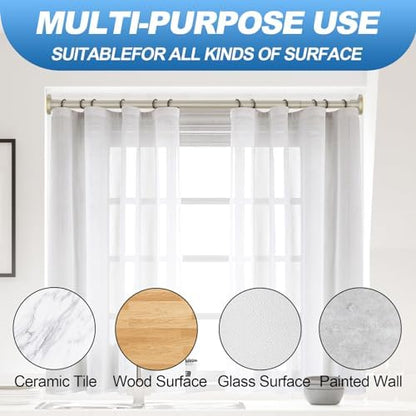 CorkLatta Brushed Nickel Shower Curtain Rod 31 to 68 Inch,1 Inch Diameter Adjustable Spring Tension Stainless Steel Telescoping Rod,Easy Install,No Rust