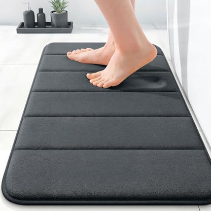 OLANLY Memory Foam Bath Mat 24x16, Super Soft and Absorbent Bathroom Rugs