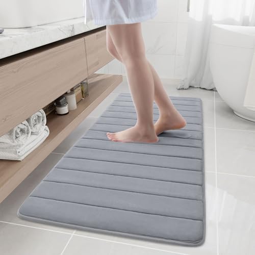 Buganda Memory Foam Bath Mat 55 x 24, Ultra Soft Absorbent Bathroom Rugs