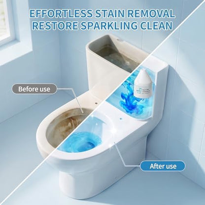 Toilet Cleaner, Household Cleaning Solution, Toilets Bowl Cleaning Reduces Hard-Water Stains & Odor, Automatic Refreshes Toilets, Long-Lasting Bowl Cleaner Fresh Scent, White