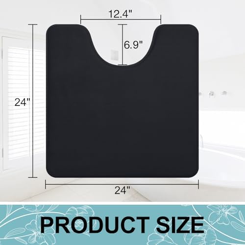 Smiry Memory Foam Toilet Rugs 24x24, Extra Soft Absorbent Bathroom Rugs