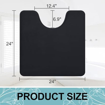 Smiry Memory Foam Toilet Rugs 24x24, Extra Soft Absorbent Bathroom Rugs