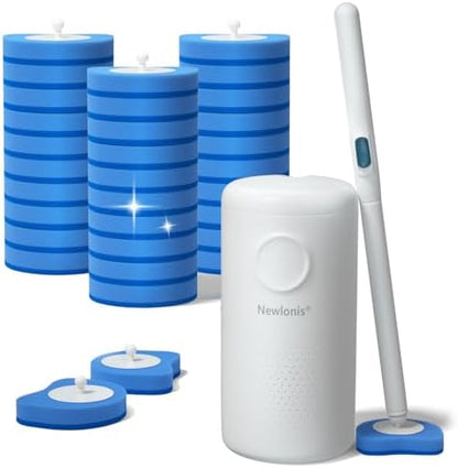 Disposable Toilet Bowl Brush with 32 Scented Toilet Wand Refills