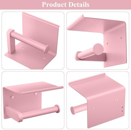 Toilet Paper Holder with Shelf Wall Mounted Toilet Paper Roll Dispenser