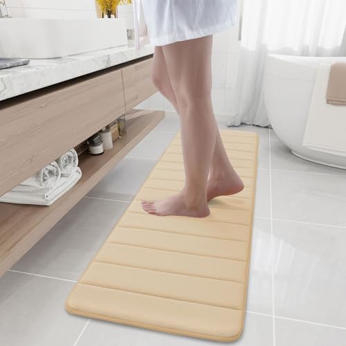 Buganda Memory Foam Bath Mat 59 x 17, Ultra Soft Absorbent Bathroom Rugs