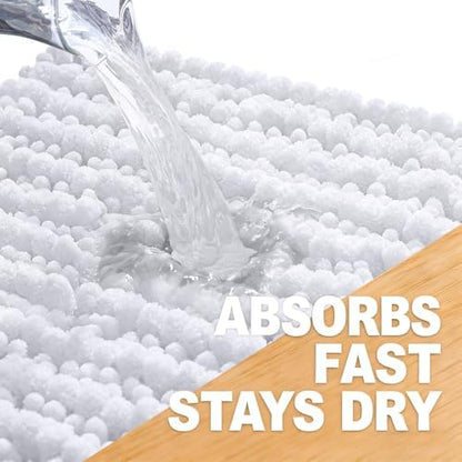 OLANLY Bathroom Runner Rugs 47x17, Thick Soft Absorbent Chenille Bath Rugs