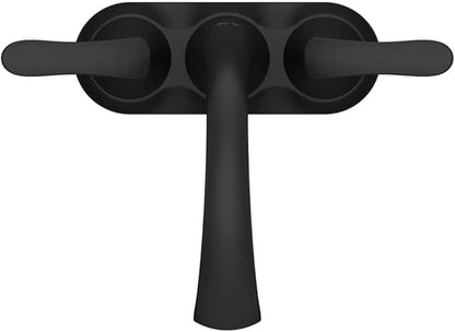 Pfister Weller Bathroom Sink Faucet, 4-Inch Centerset, 2-Handle, 3-Hole, Matte Black Finish, LG48WRPB