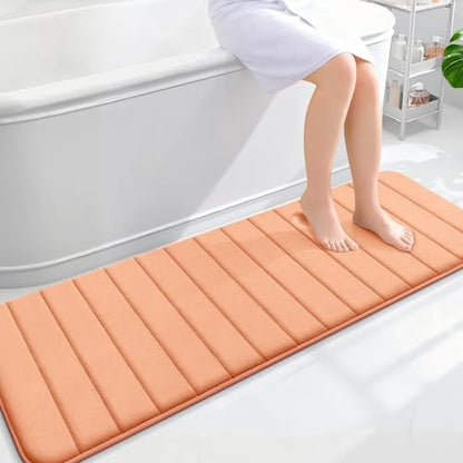 OLANLY Memory Foam Long Bathroom Rugs Runner 59x20, Super Soft Absorbent