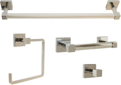Design House 188540 Karsen 4-Piece Bathroom Accessory Kit, Polished Chrome