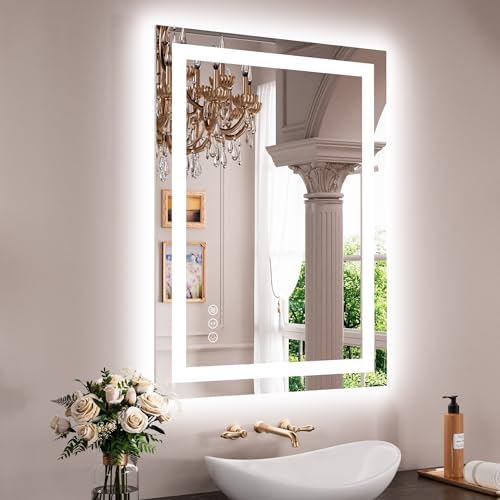 JISOSO LED Bathroom Mirror, Bathroom Vanity Mirror, 24"x32"