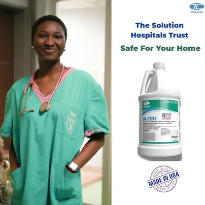 In-Cide Hospital Grade EPA Registered Disinfectant, 1 Gal + 32 oz