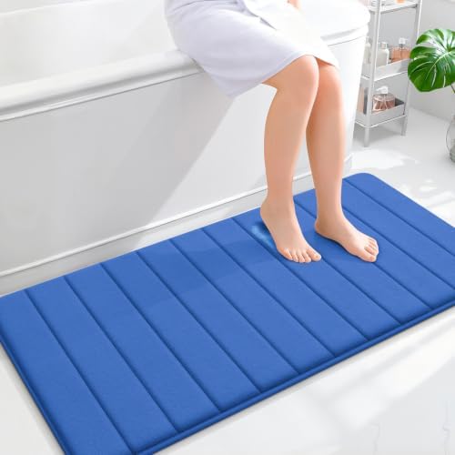 OLANLY Memory Foam Long Bathroom Rugs Runner 47x24, Super Soft Absorbent