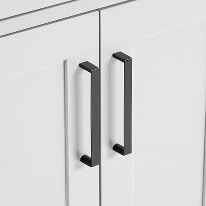 ARIEL Hepburn 36-inch Bathroom Vanity Base Cabinet,Solid Wood, 2 Soft Closing Doors, 5 Dovetail Drawers, Grey