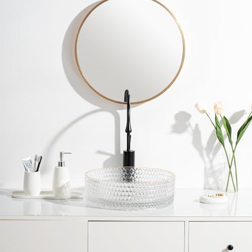 Modern Farmhouse White Ceramic Bathroom Accessory Set