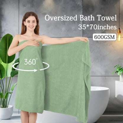 Microfiber Towel 35x70 Inches - Ultra Soft & Quick Dry, Lightweight Bath Towel for Gym, Travel, Spa, Beach, Yoga | Hotel Grade