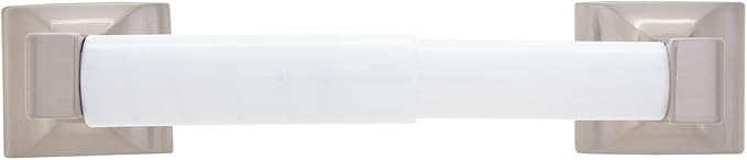 Design House 539171 Millbridge Toilet Paper Holder Wall Mount - Bathroom Toilet Paper Holder, Classic Toilet Paper Roll Holder - Satin Nickel