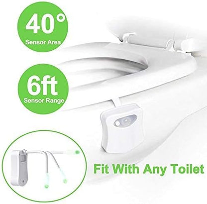 Color Changing Toliet Night Light Motion Sensor Led Motion Activated Washroom UV Slap Activated Butt Smart Light Commode Night Lamp(16 1)