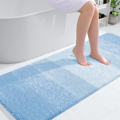 OLANLY Bathroom Runner Rug 59x24, Extra Soft Absorbent Microfiber Bath Rugs