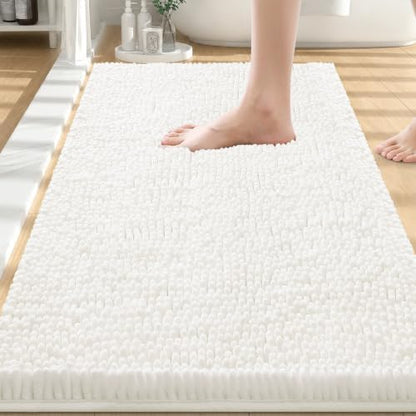 Smiry Bathroom Rugs 30X20, Luxury Chenille Extra Soft Absorbent Bath Mat