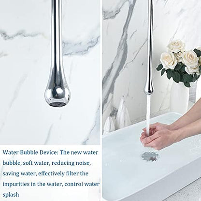 Waterfall Bathroom Faucet Single Handle Lavatory Mixer Tap Hot & Cold Bathroom Sink Mixer Ceiling Mounted Vanity Faucet Stylish Chrome Design for Modern Bathrooms，Black C