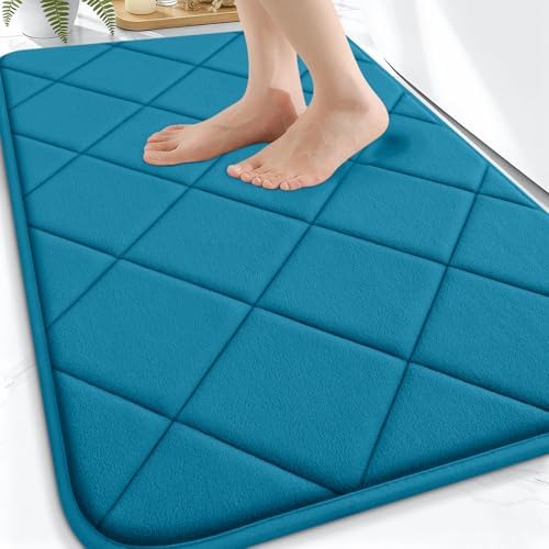 OLANLY Memory Foam Bath Mat 30x20, Ultra Soft and Absorbent Bathroom Rugs