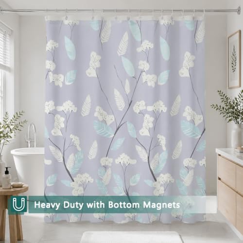 Shower Curtain Liner, 100% Waterproof Peva Shower Curtains with 3 Duty Heavy Bottom Magnets and 12 Rust Proof Grommets, 72x72 Weighted Shower Liner for Shower Stall, Bathtubs