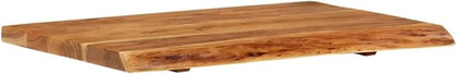 vidaXL Solid Wood Acacia Bathroom Vanity Top Worktop Washing Table Plate Floating Countertop Sink Console Wooden Home Interior 31.5"