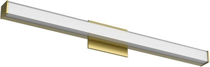 Edge Advantage 36in LED Bathroom Vanity and Wall Light 35W 3,200 Lumens 5-CCT Selectable 2700-3000-3500-4000-5000K in Aged Brass with Adjustable Backplate