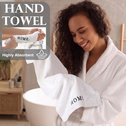 Hahafelt Decorative Bathroom Towel Set, White
