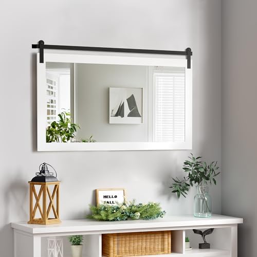 COGOOD Farmhouse Bathroom Mirrors for Over Sink - 30 x 45 Pure White