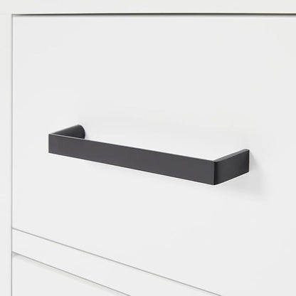 ARIEL Hepburn 42-inch Bathroom Vanity Base Cabinet,Solid Wood, 2 Soft Closing Doors, 5 Dovetail Drawers, White