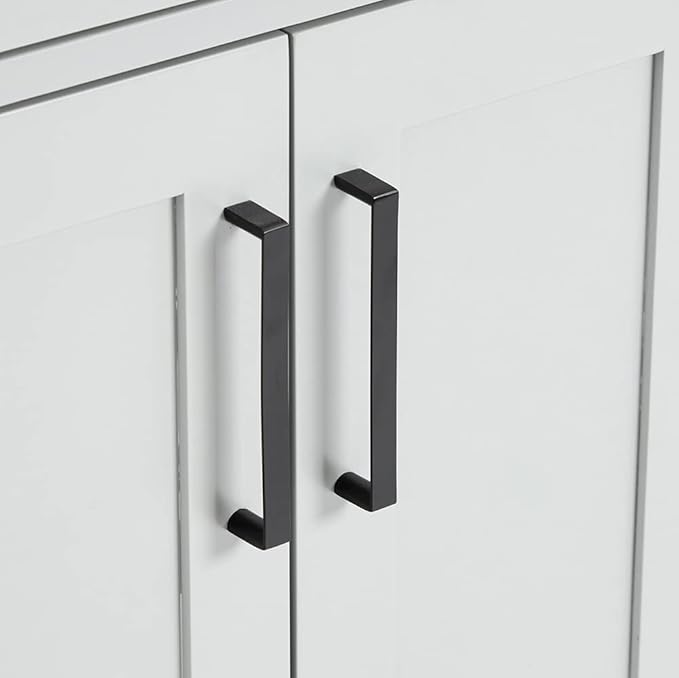 ARIEL Hepburn 42-inch Bathroom Vanity Base Cabinet,Solid Wood, 2 Soft Closing Doors, 9 Dovetail Drawers, Grey