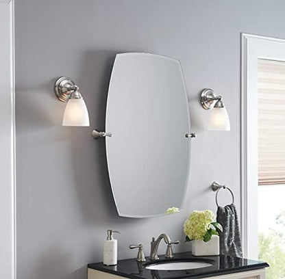 Moen DN6886BN Sage Single Post Bathroom Hand -Towel Ring, Spot Resist Brushed Nickel (Pack of 2)