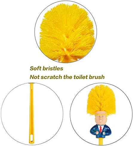 2 Pack Funny Toilet Brush,Prank Toilet Brush Cleaner, Funny Toilet Scubber,Make Toilet Great Again, Commander in Crap (Thumb Up Toilet Brush)