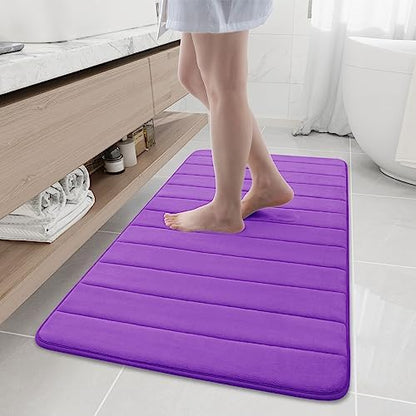 Buganda Memory Foam Bath Mat 47 x 24, Ultra Soft Absorbent Bathroom Rugs